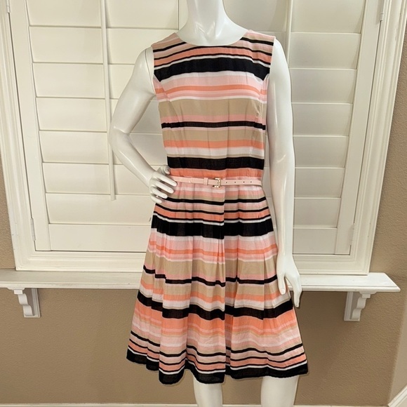 Tommy Hilfiger Striped Fit Flare Dress - Picture 1 of 13